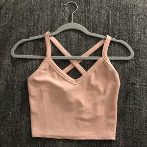 F21 pink sparkly cami top Sz Small